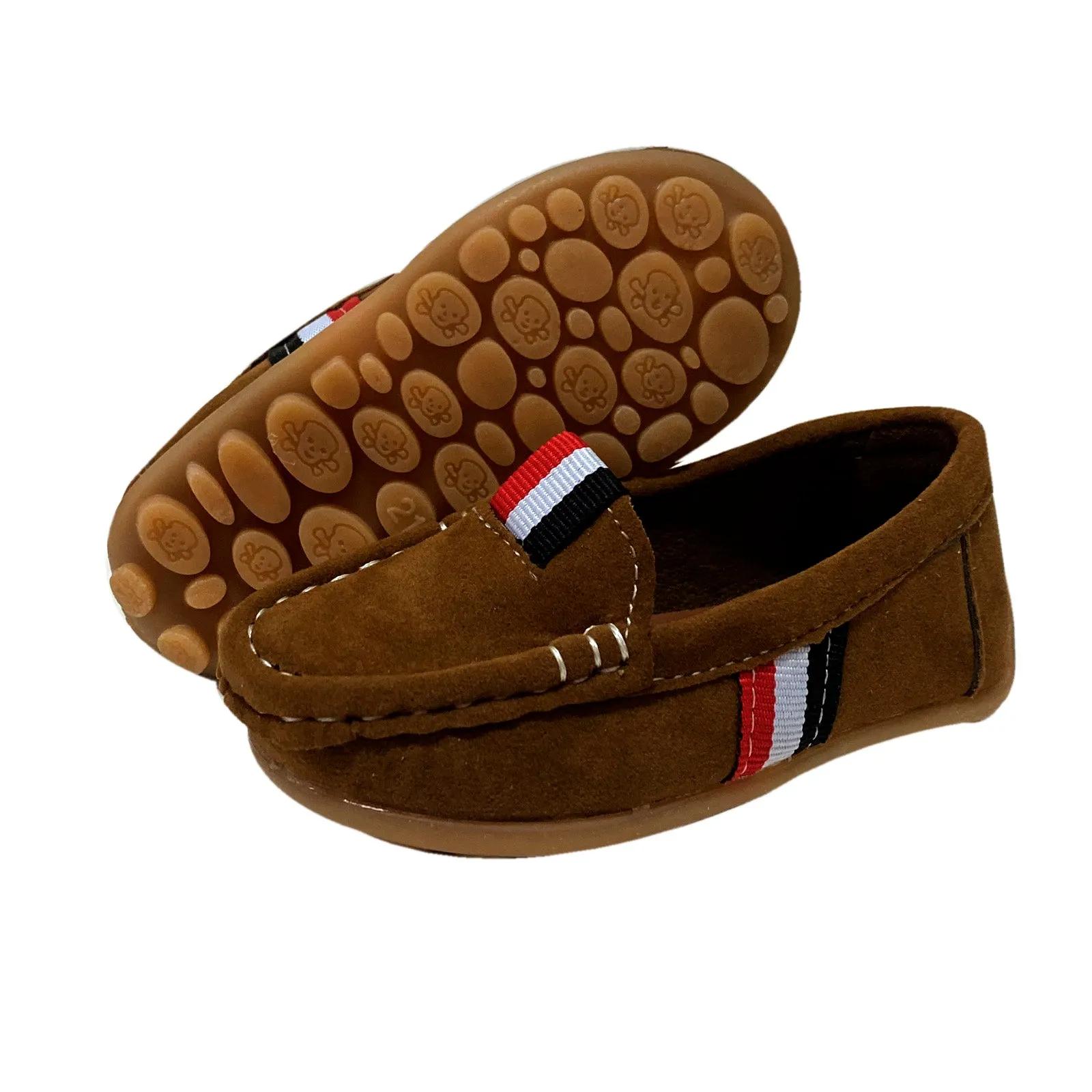 S168 Moccasin Softee Suede-Brown (EU21-30)