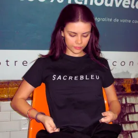 SACREBLEU, BABY TEE - SORT