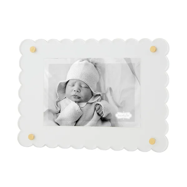 Scalloped White Acrylic Frame