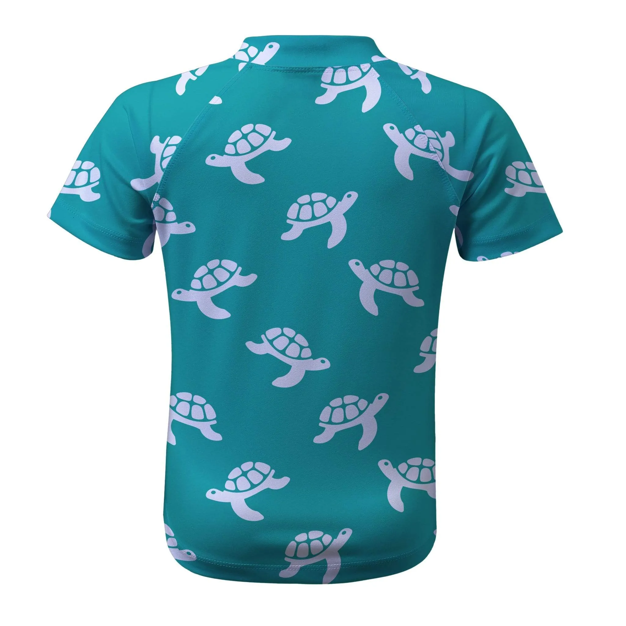 Sea Turtle Bale Short Sleeve Zip Rashie