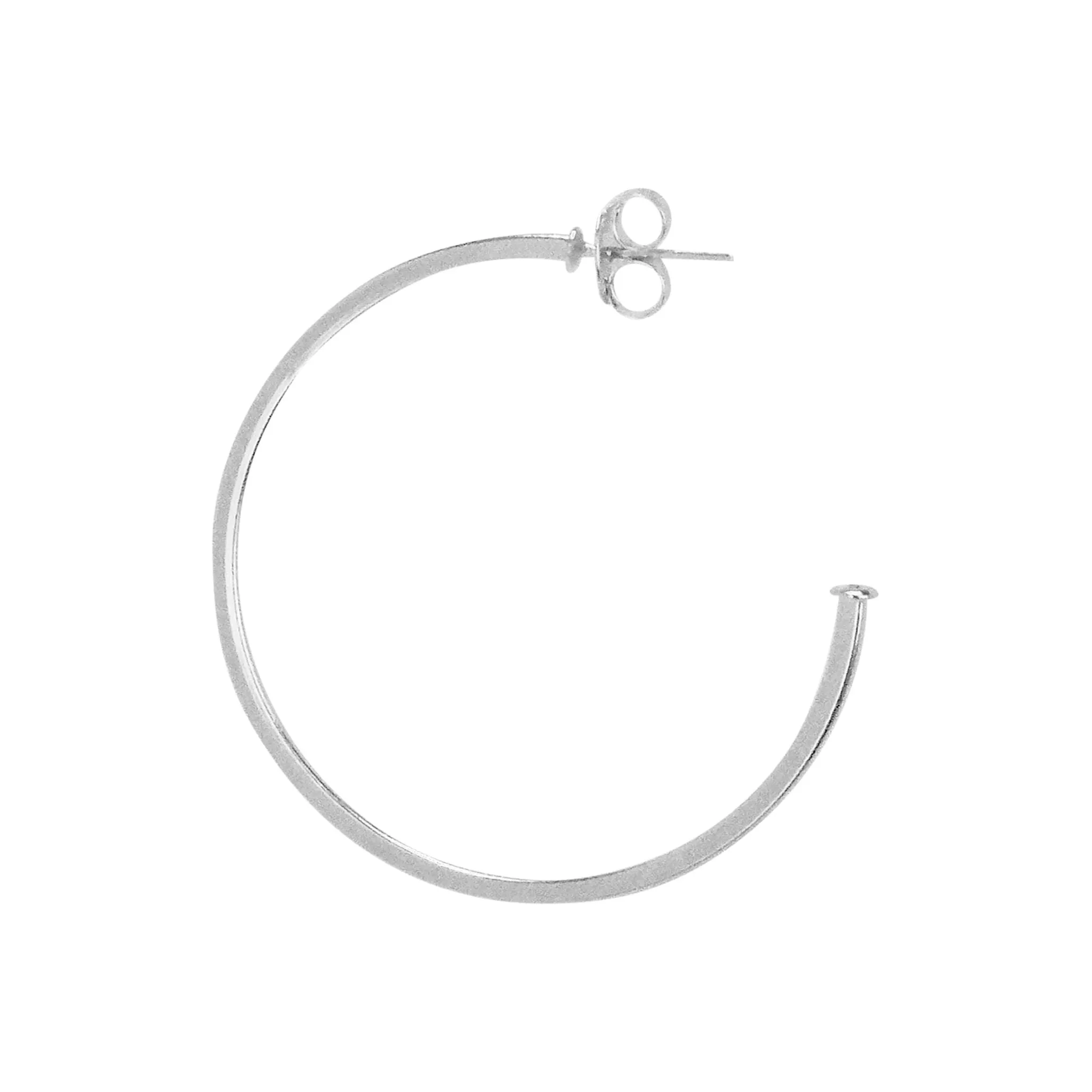 Sheila Fajl Perfect Square Tube Hoop Earrings in Polished Silver Plated