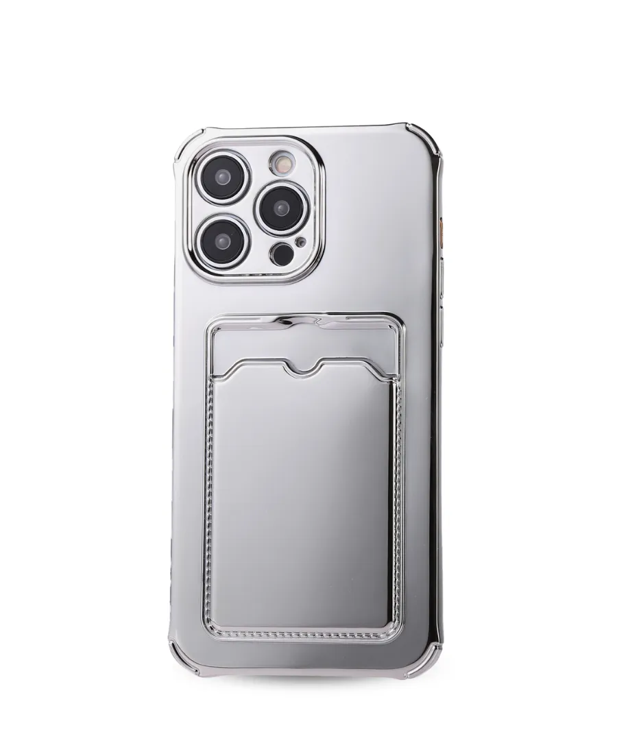 Silver Chrome Card Phone Case