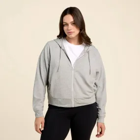 Sporty Waffle Zip Up | Heather Grey