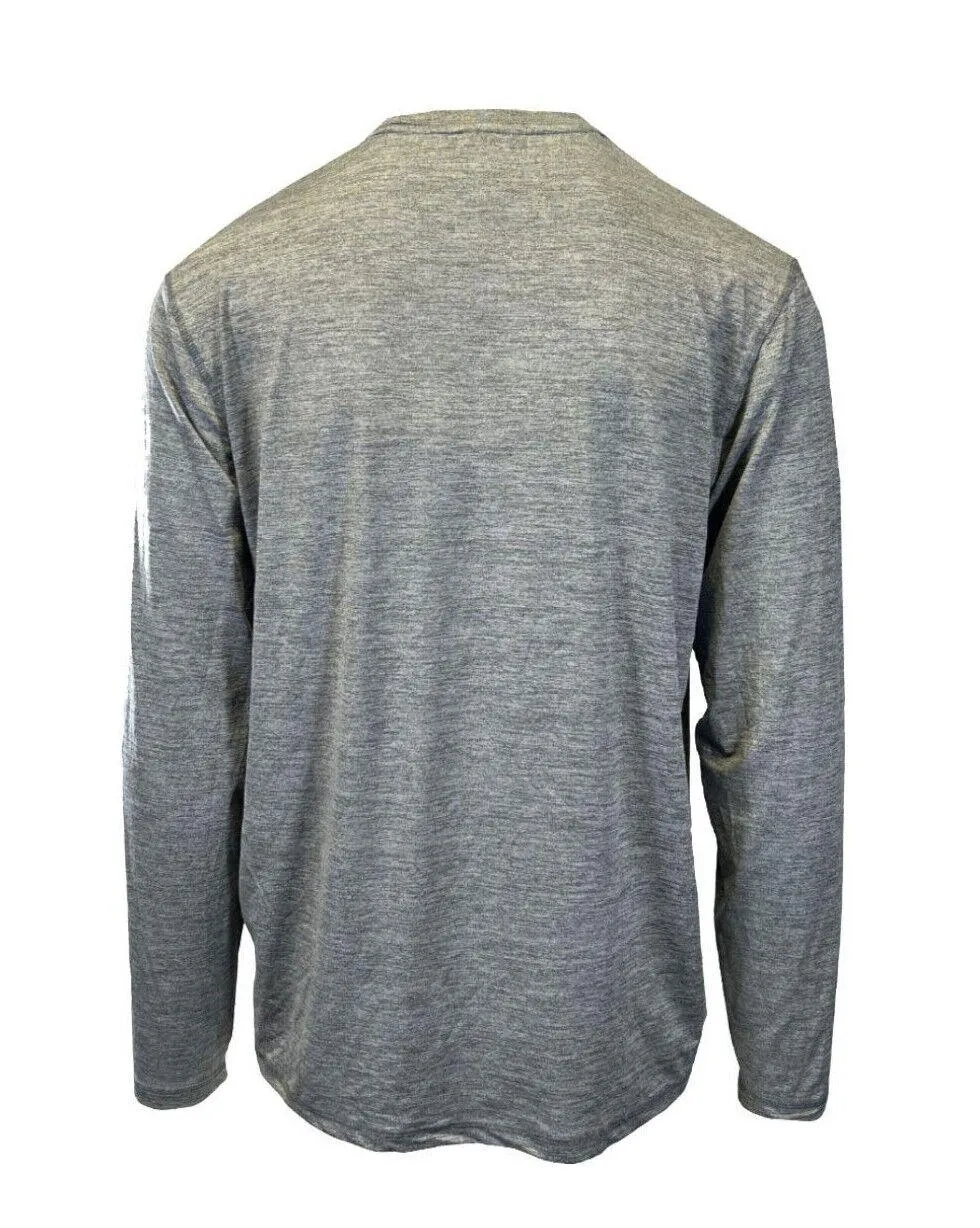 Spyder Swim Men's T-Shirt Heather Grey UPF50  Rash Guard L/S (S02)