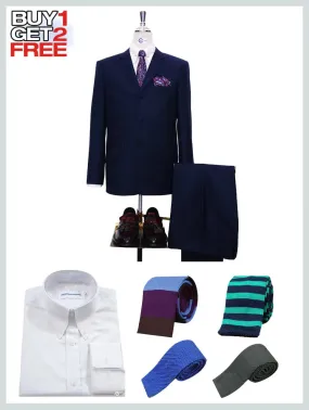 Suit Package Dark Navy Blue Suit Buy 1 Get 2 Free