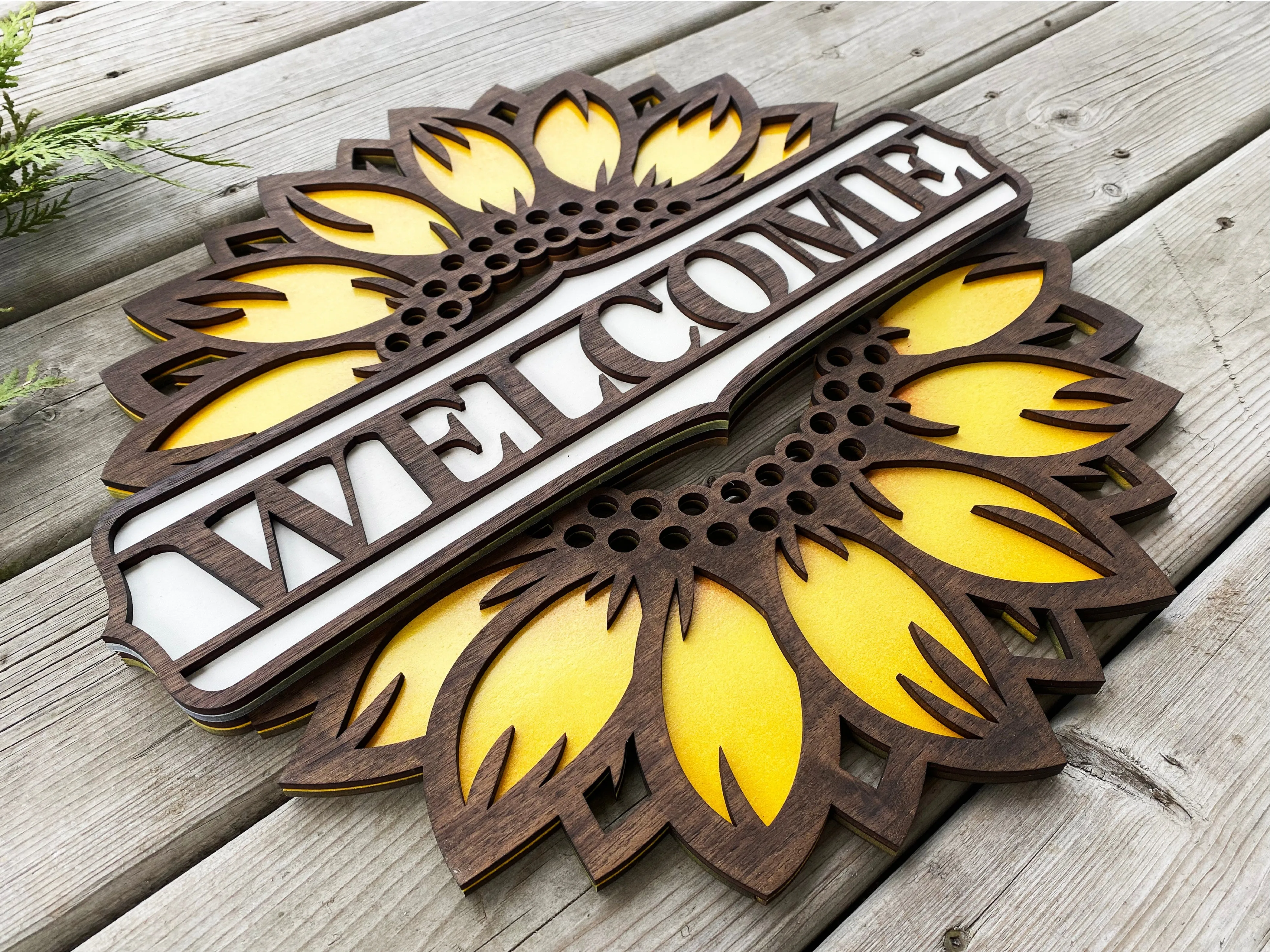 Sunflower door hanger