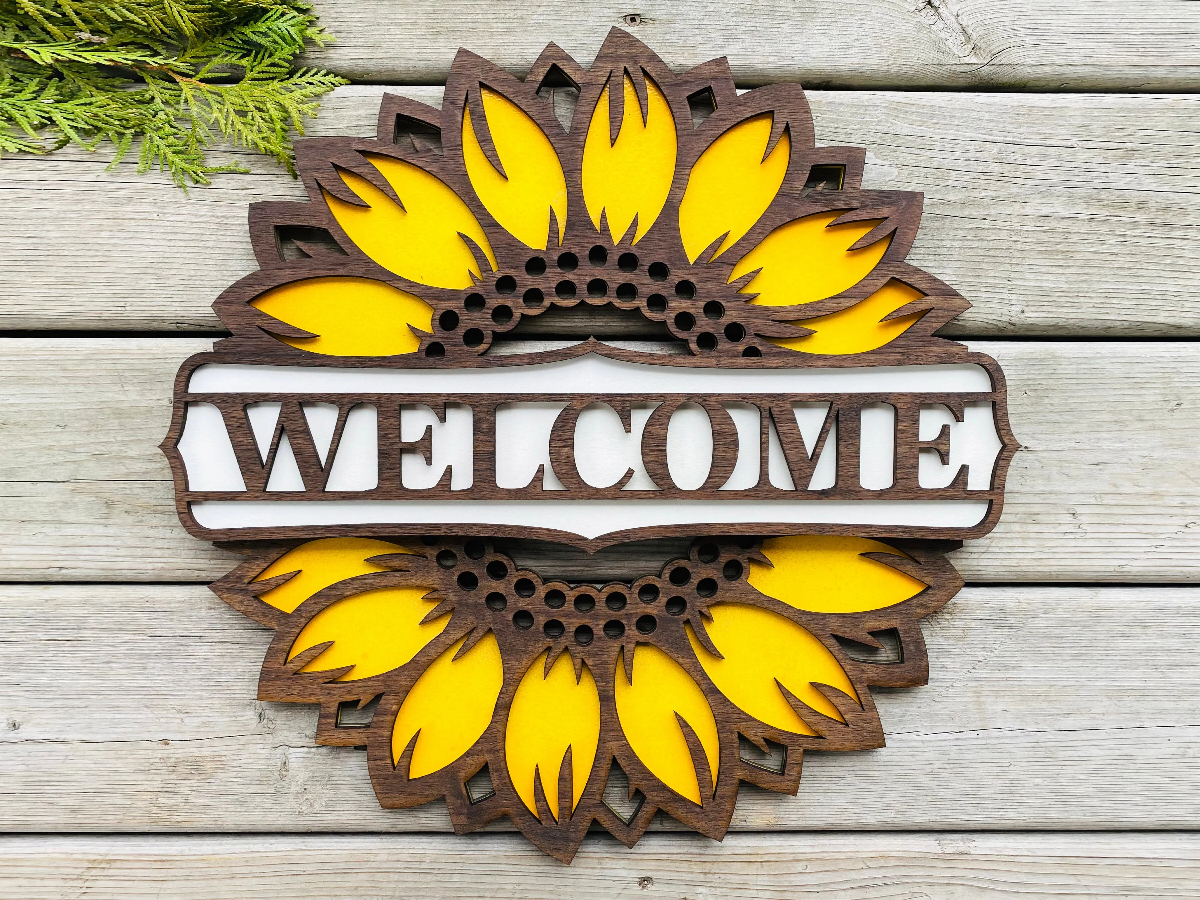 Sunflower door hanger