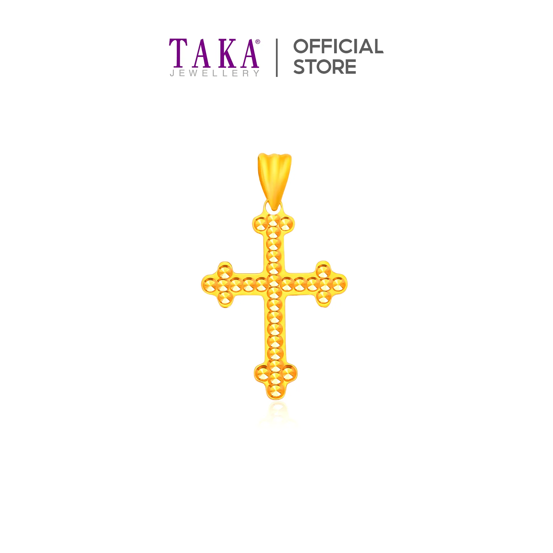 TAKA Jewellery 916 Gold Pendant Cross