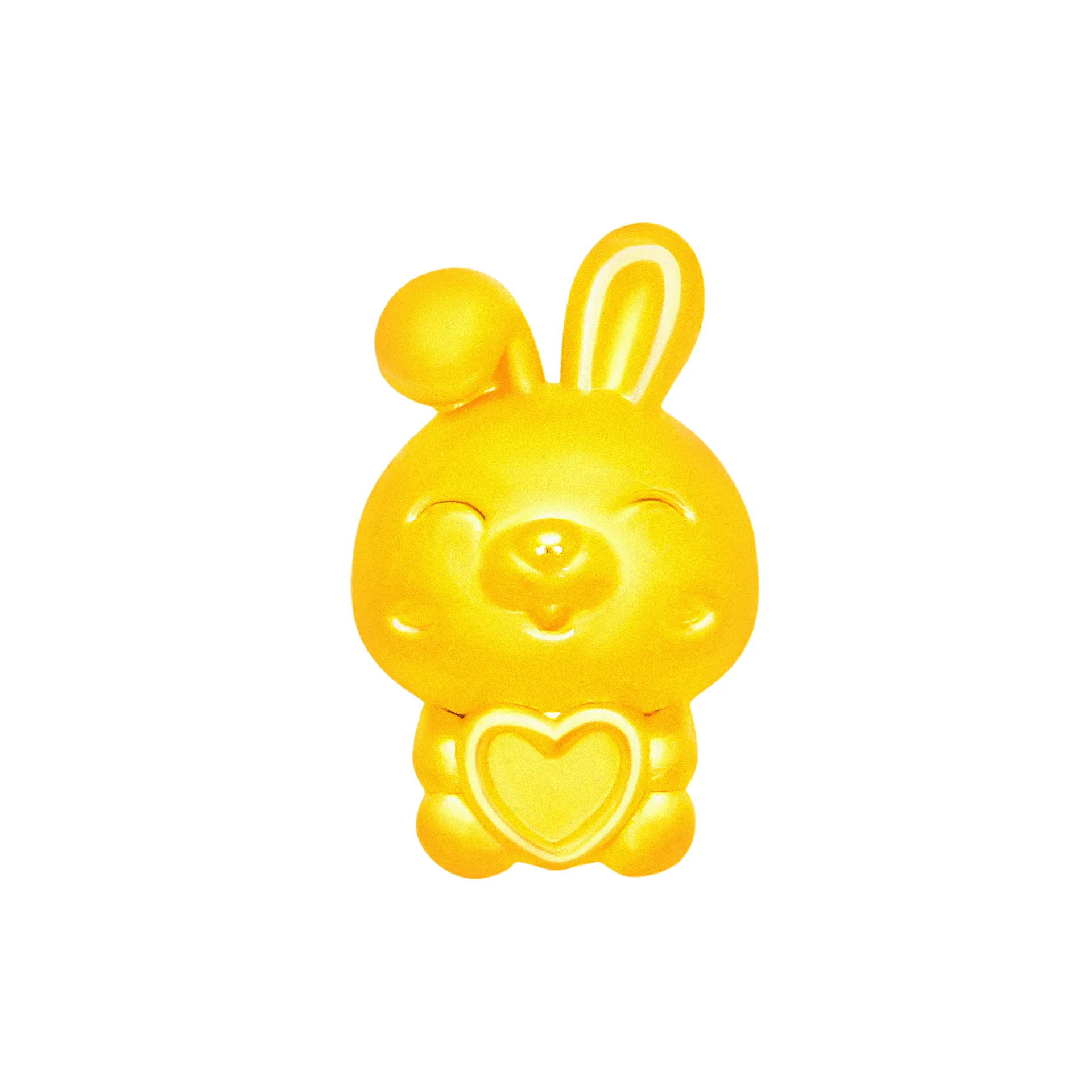 TAKA Jewellery 999 Pure Gold Charm Bunny Hugging Heart