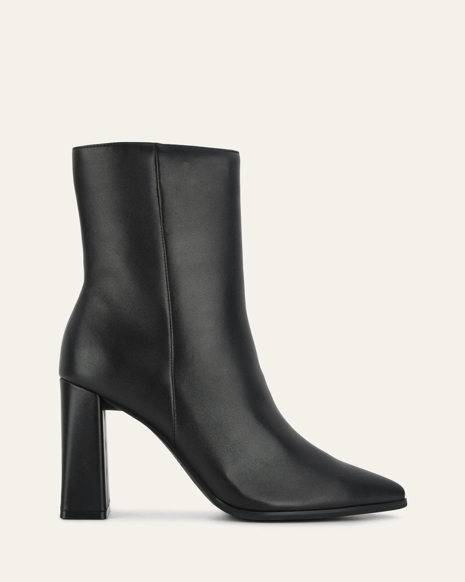 TATIANA HIGH ANKLE BOOTS BLACK LEATHER