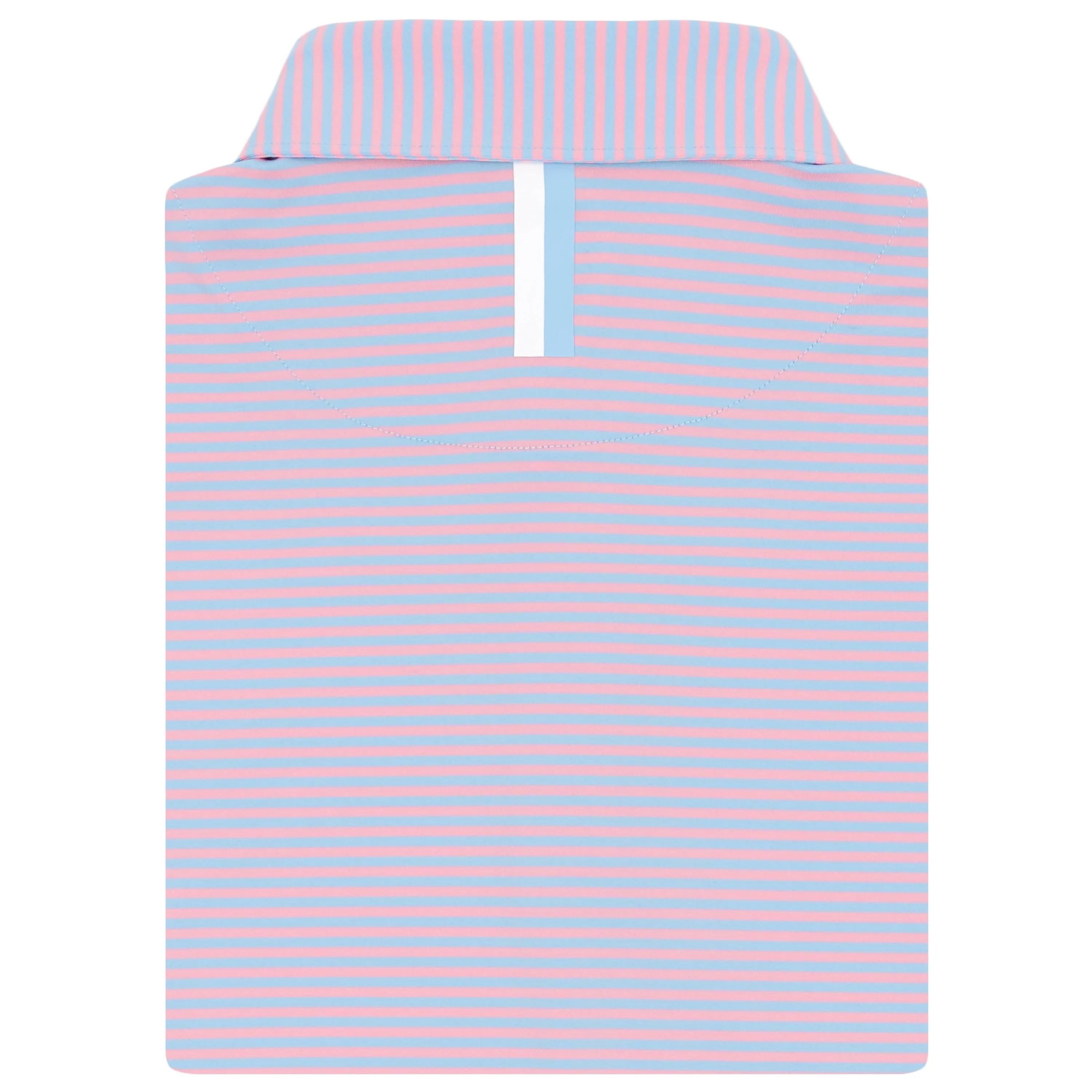 The Birdie Stripe | Performance Polo | The Birdie Stripe - Flamingo Pink/Pure Blue