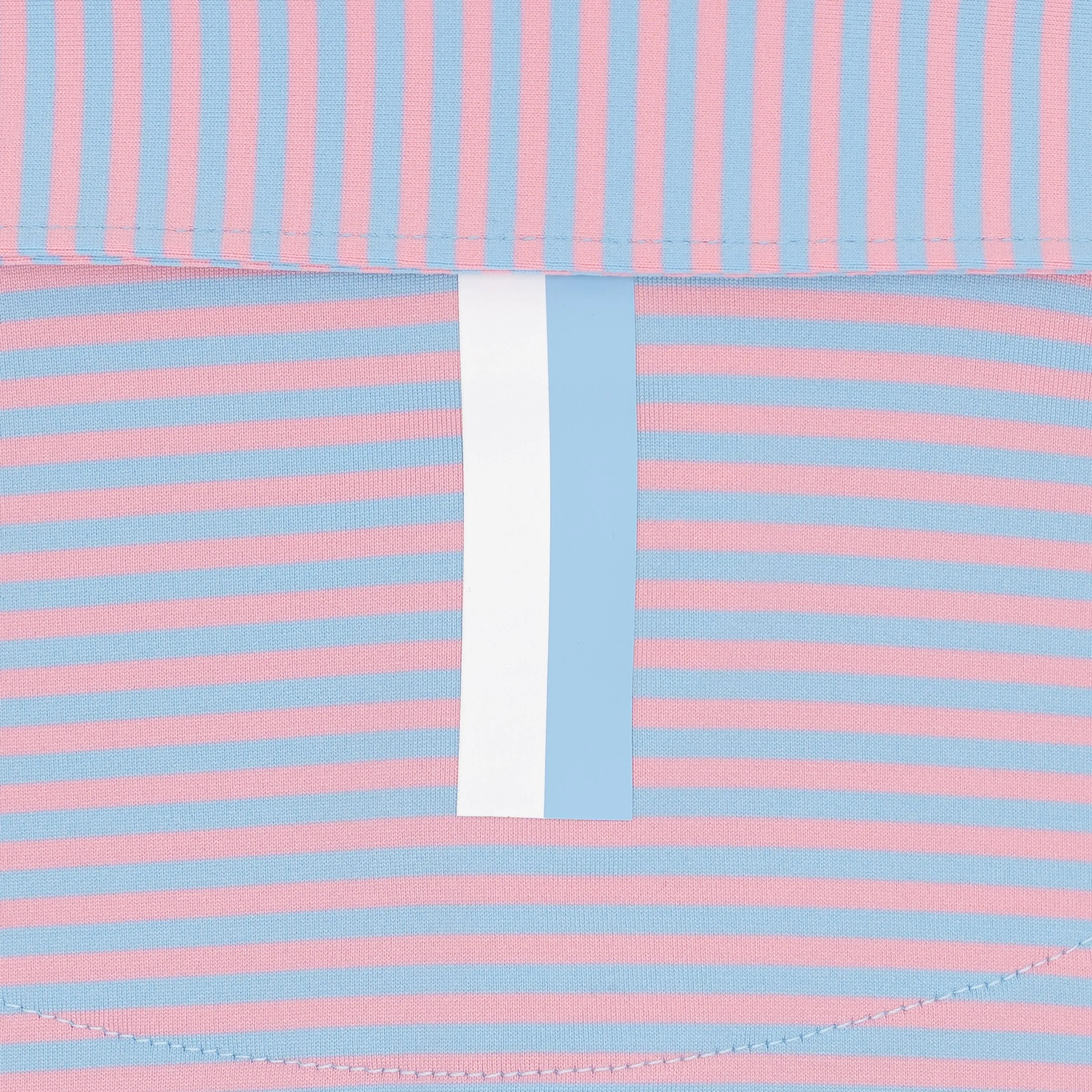 The Birdie Stripe | Performance Polo | The Birdie Stripe - Flamingo Pink/Pure Blue