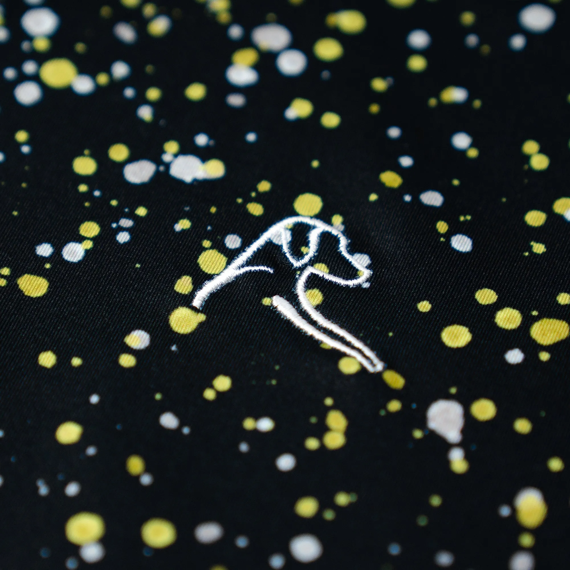 The Bootleg Splatter | Performance Polo | The Bootleg Splatter - Black/Sun Yellow - Drive Change