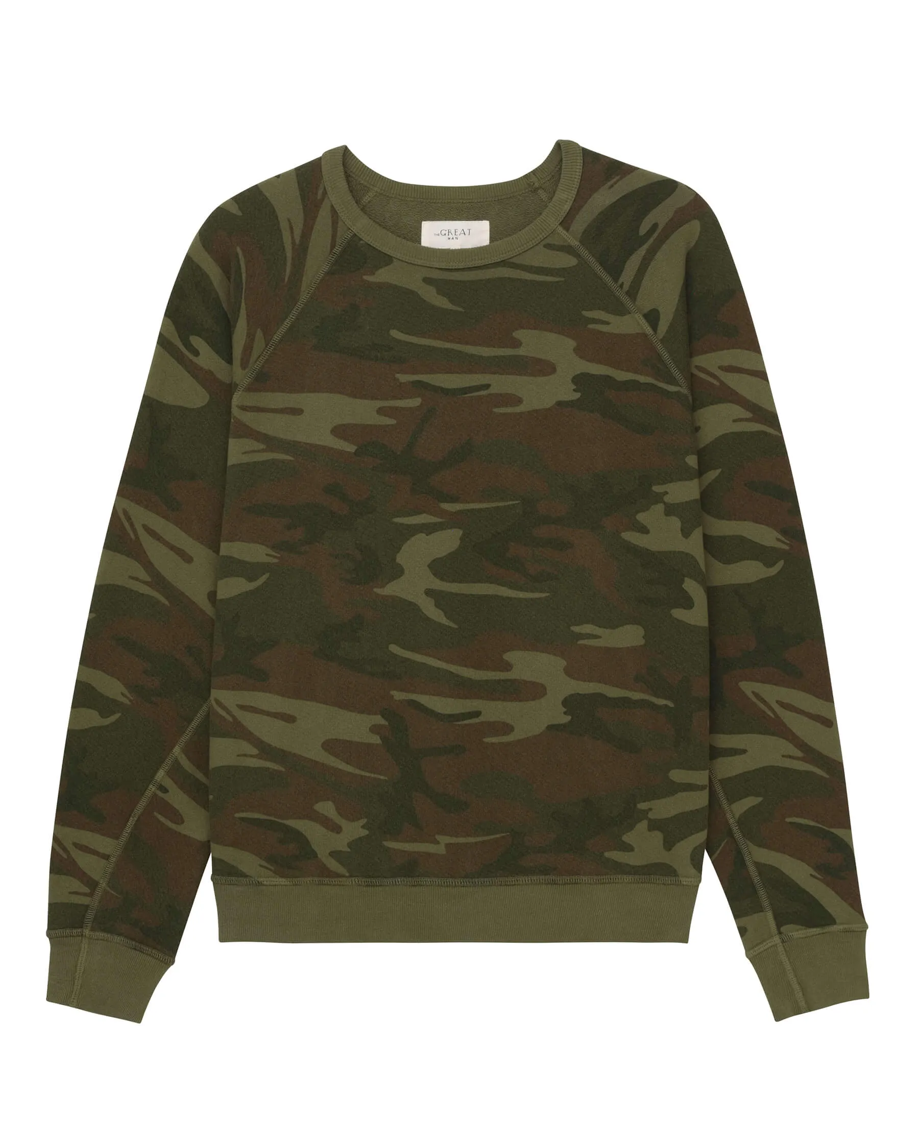 The Men's College Sweatshirt. -- Deep Woods Camo