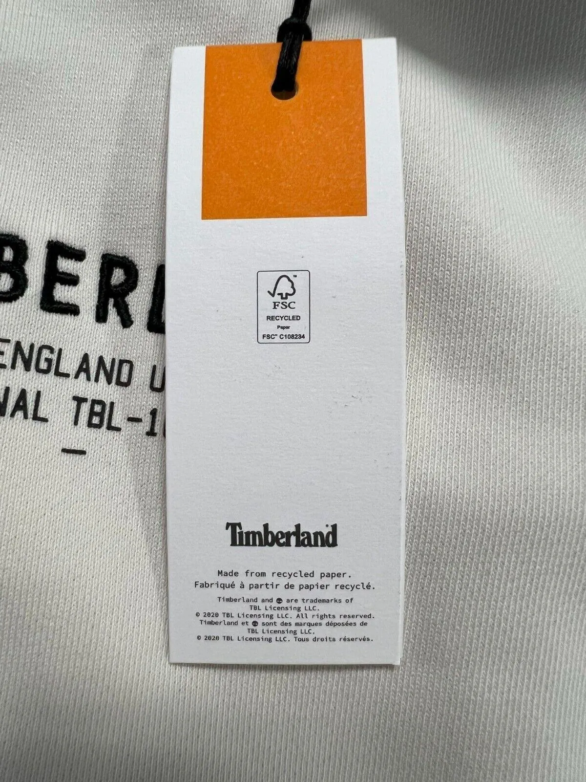 Timberland Men's Hoodie White New England Utility Original TBL (S01)