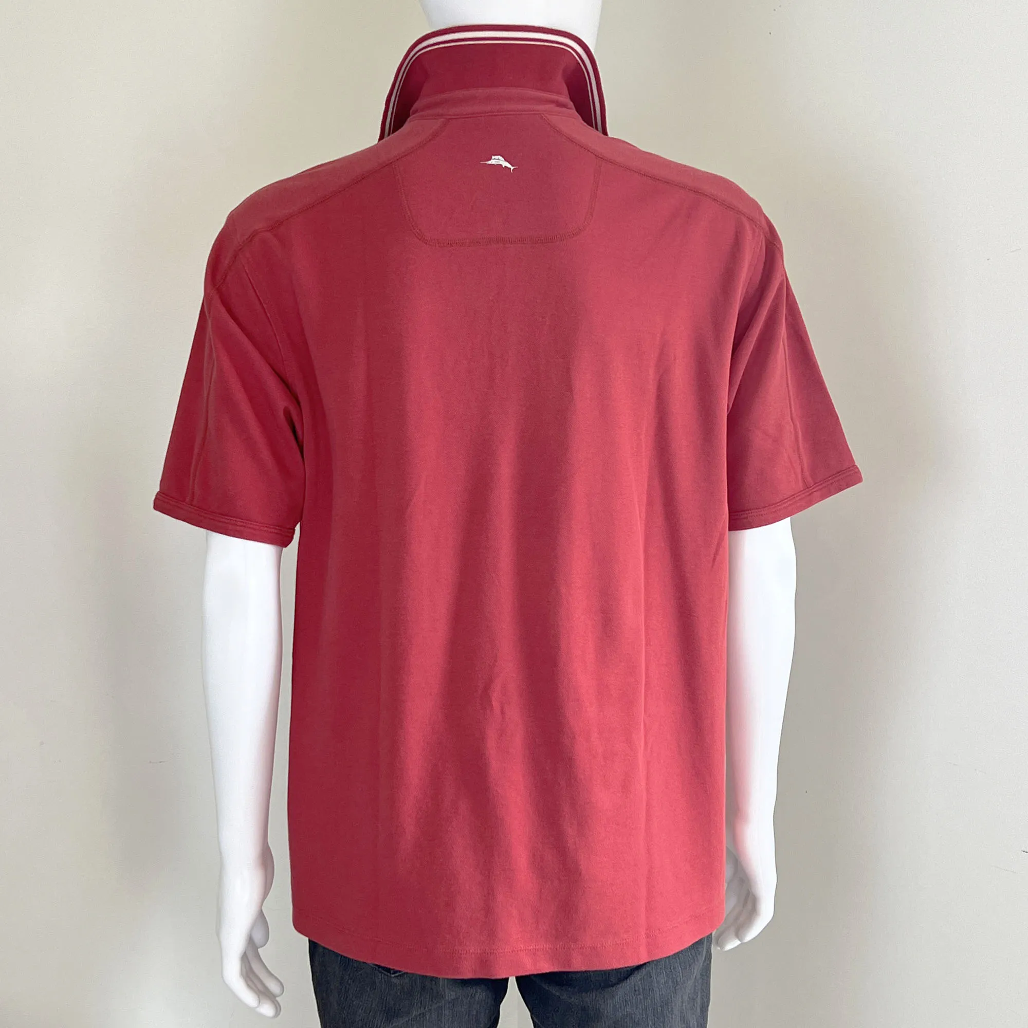 Tommy Bahama Polo Shirt - XL - Red - Short Sleeve - Mesh