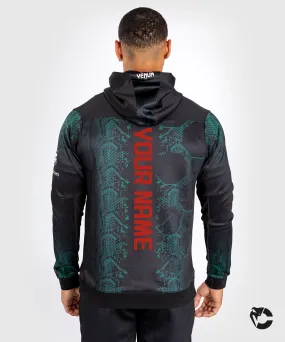 UFC Adrenaline by Venum Personalized Authentic Fight Night Men's Walkout Hoodie - Emerald Edition - Green/Black