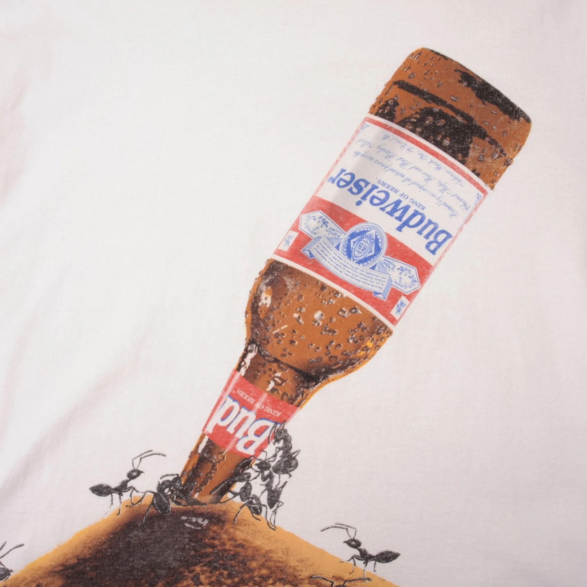 VINTAGE ALL OVER PRINT BUDWEISER ANTS TEE SHIRT 1995 XL MADE IN USA