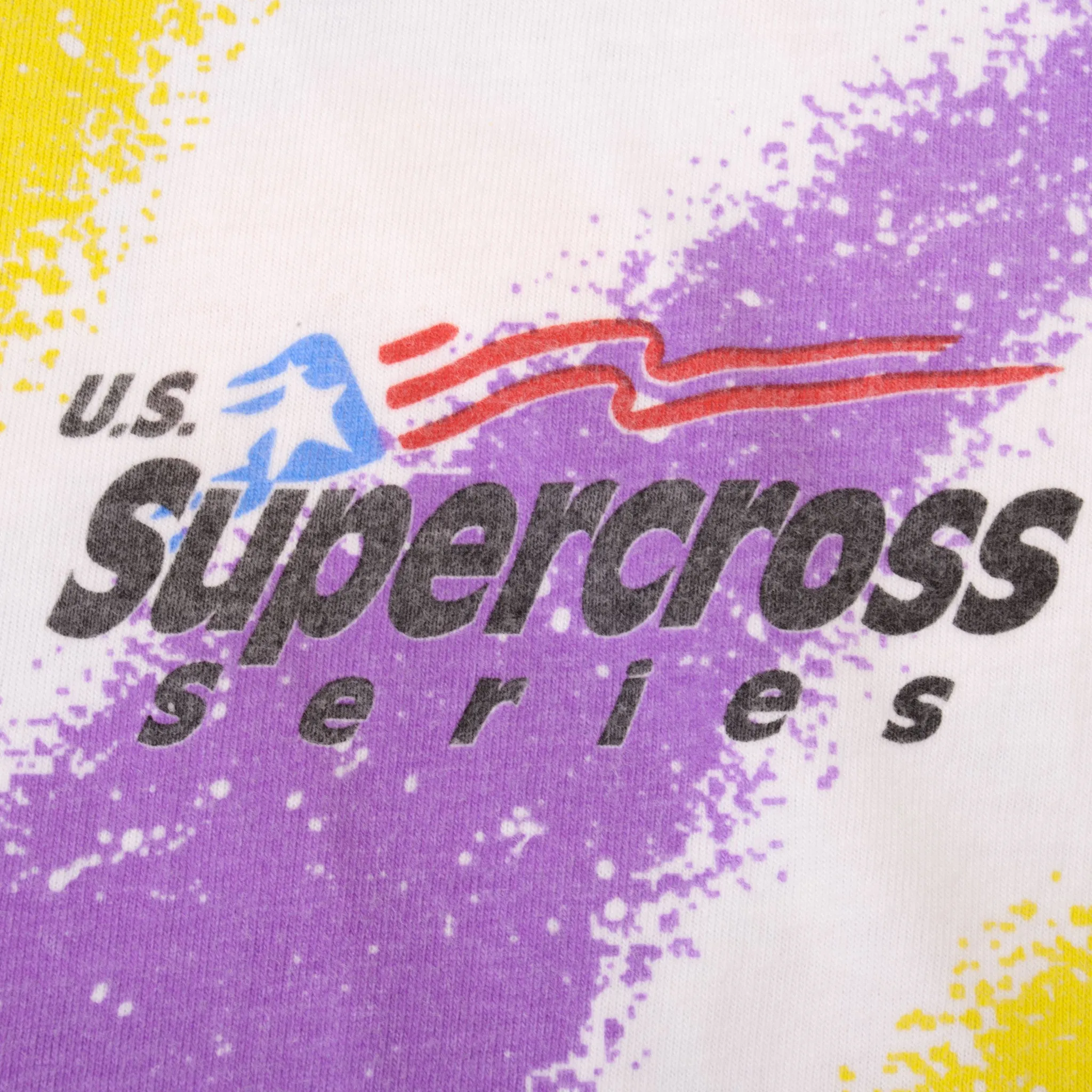 VINTAGE ALL OVER PRINT US SUPERCROSS X SERIES 1995 TEE SHIRT SIZE XL