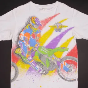 VINTAGE ALL OVER PRINT US SUPERCROSS X SERIES 1995 TEE SHIRT SIZE XL