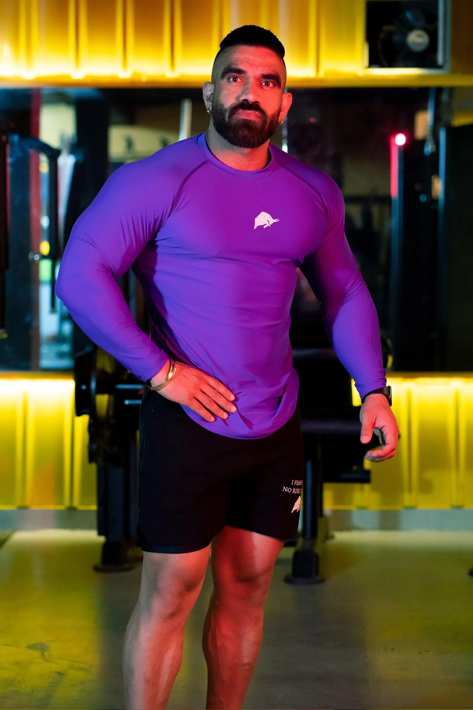 Wild Verve Compression T-shirt Full Sleeve (PURPLE)