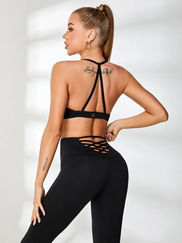 ZASUWA Female Cross Back Scrunch Bum Leggings