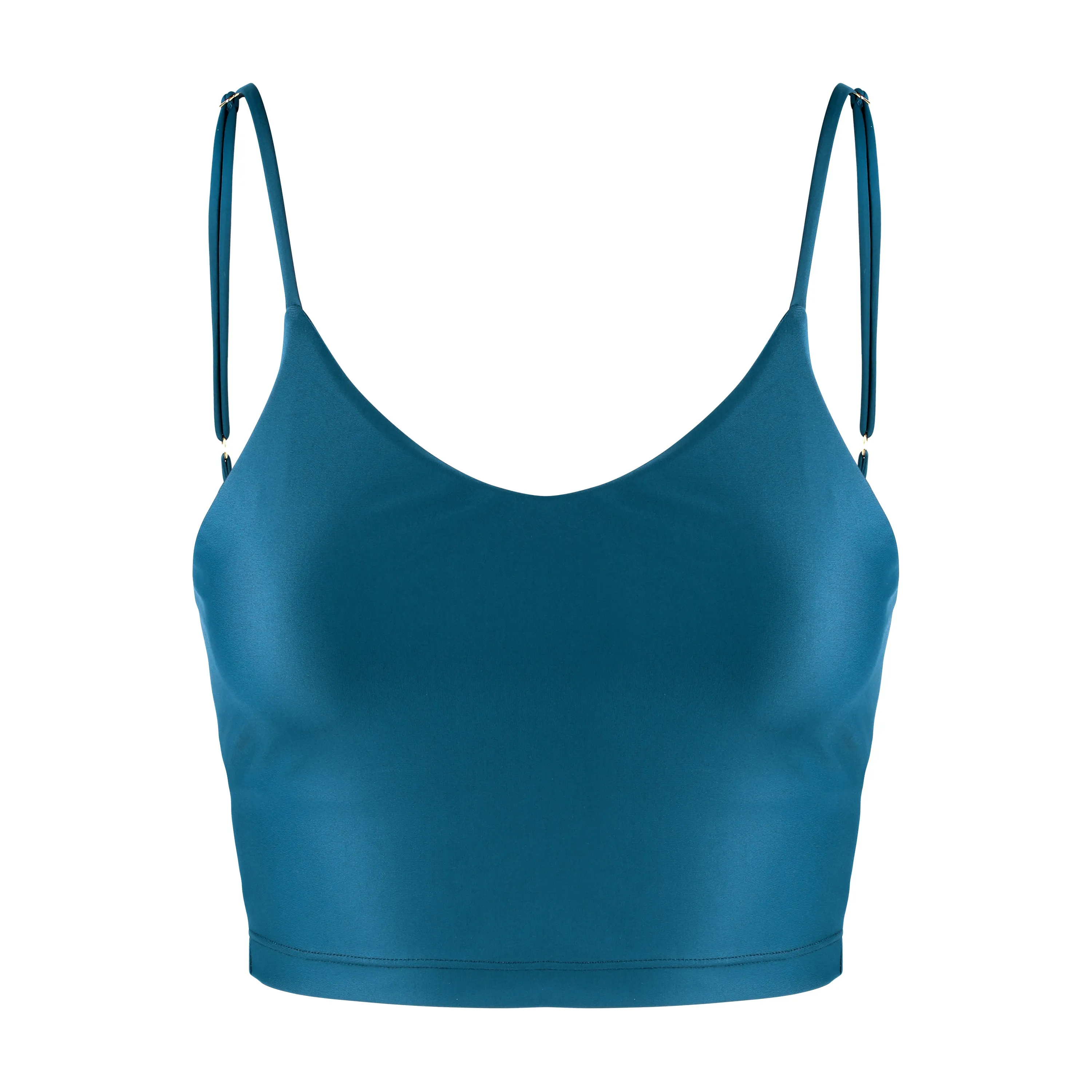 Zuli Thin Strap Crop Top | Recycled Nylon | Aegean